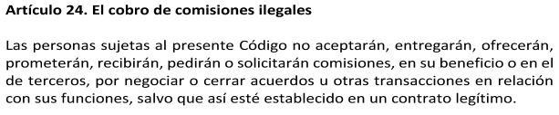 Artículo 24 del Código Ético de la RFEF