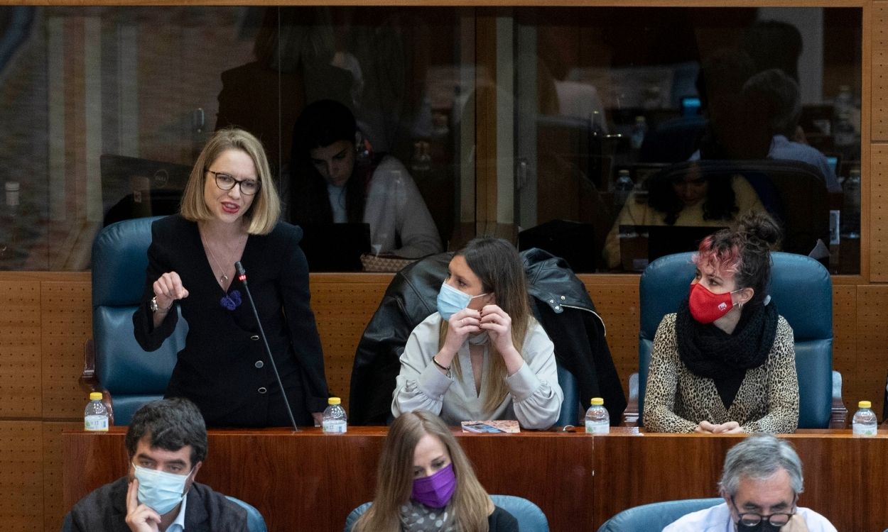 La coportavoz de Unidas Podemos en la Asamblea de Madrid, Carolina Alonso. Europa Press.