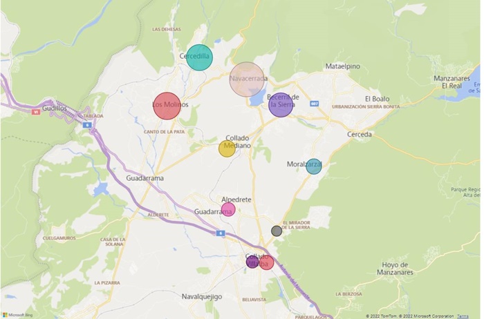 Mapa de riesgo cardiovascular del área de referencia del HUGV