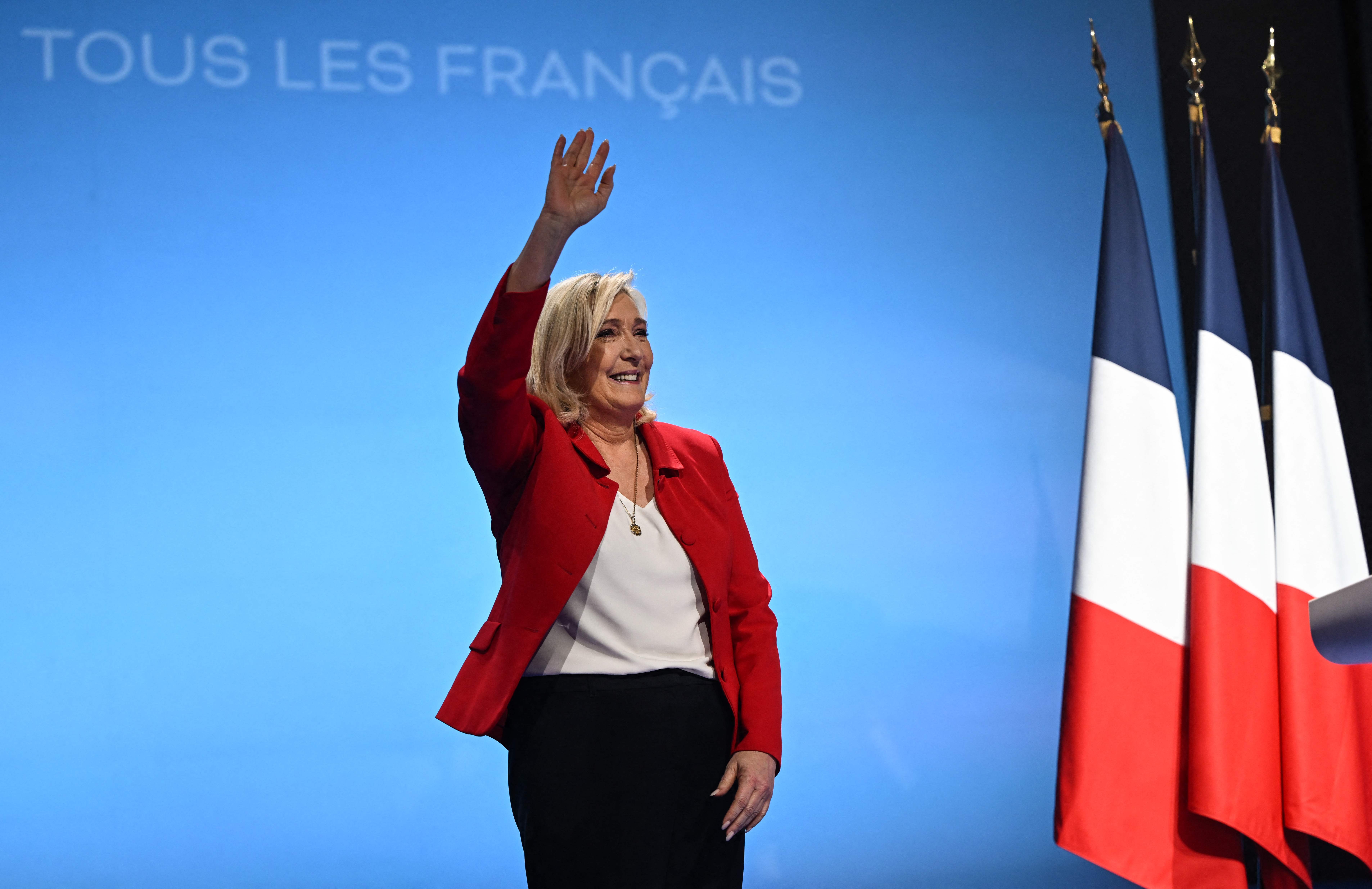 Marine Le Pen, durante un acto de campaña. EP