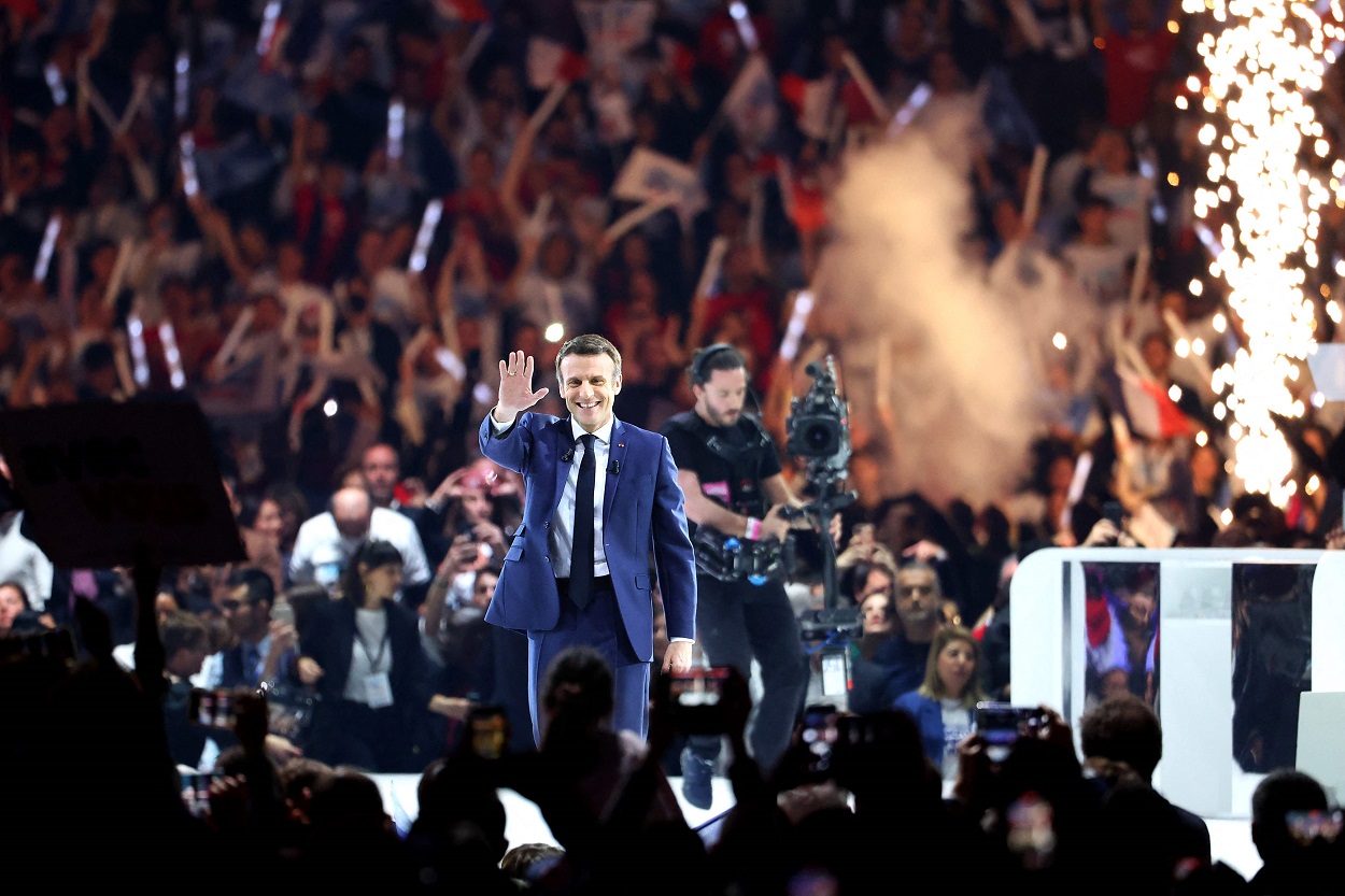 Emmanuel Macron, durante un acto de campaña. EP