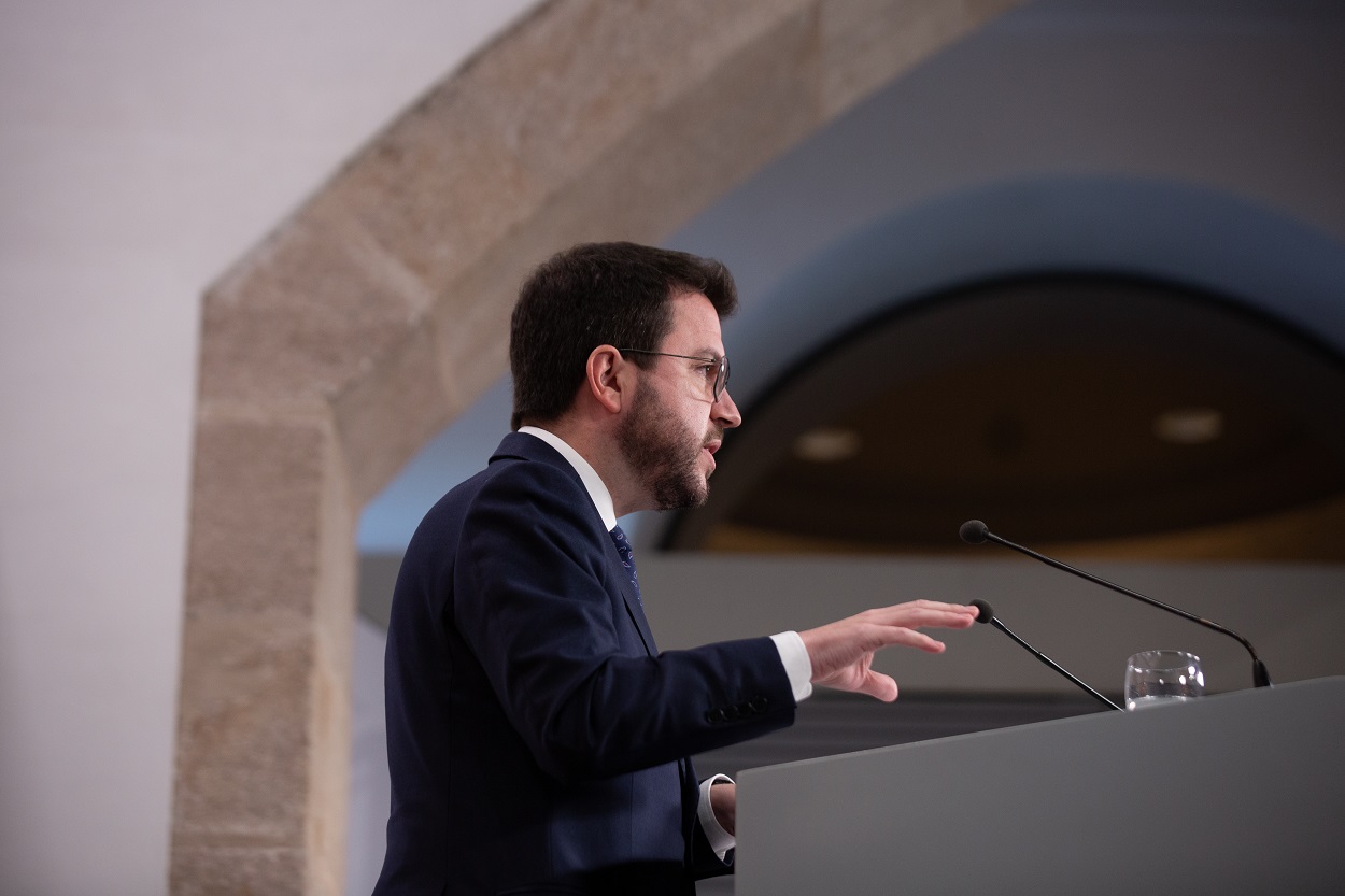 El president de la Generalitat, Pere Aragonès, en una imagen de archivo. Fuente: Europa Press.