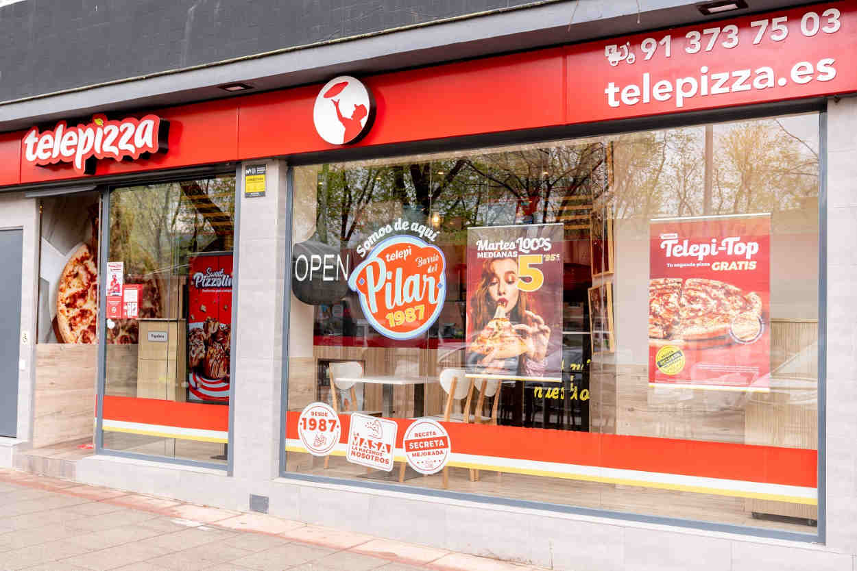 Fachada de Telepizza, una de las marcas principales de Food Delivery Brands. EP