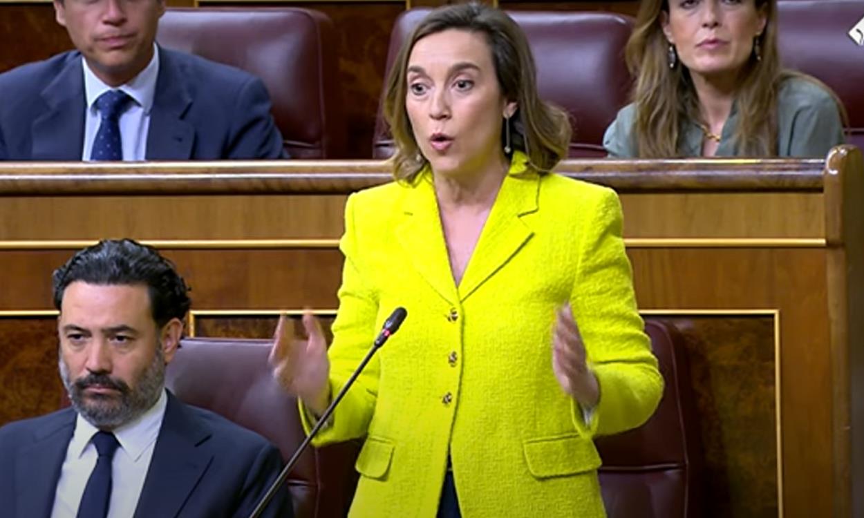 La secretaria general del PP, Cuca Gamarra, en el Congreso de los Diputados