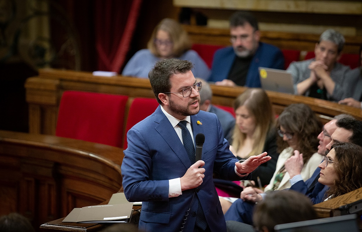 El president de la Generalitat, Pere Aragonès, en una imagen de archivo. EP.