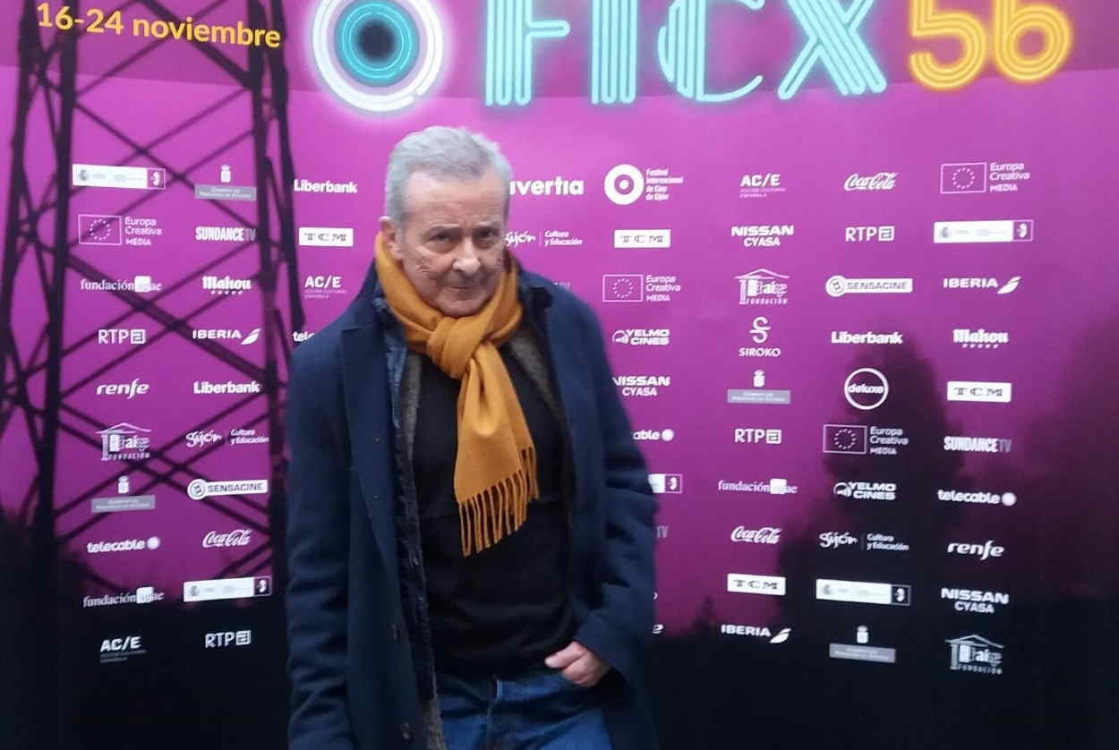 El actor Juan Diego en la concesión del Premio Nacho Martínez del FICX
