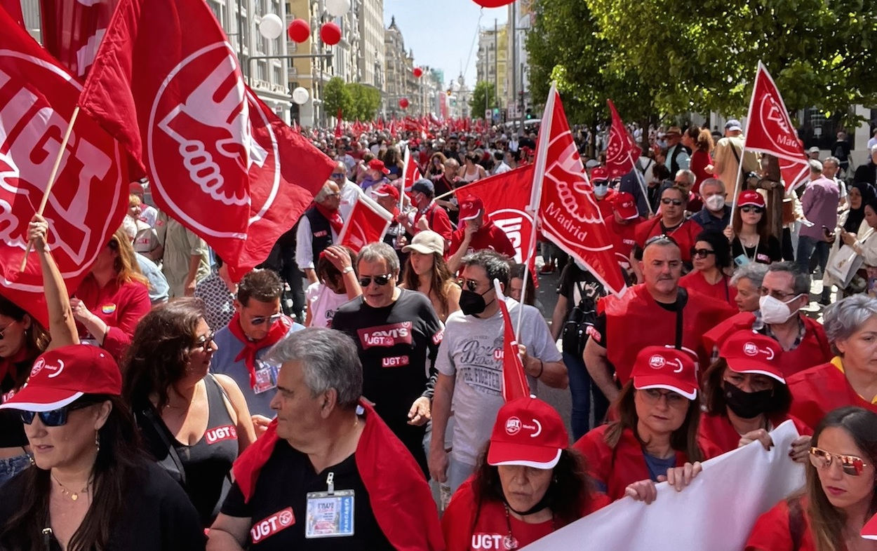 Manifestación del 1 de Mayo en Granada.