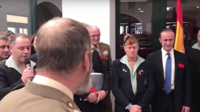 El alcalde del PP de Almendralejo en el homenaje a Millán Astray El alcalde del PP de Almendralejo en el homenaje a Millán Astray