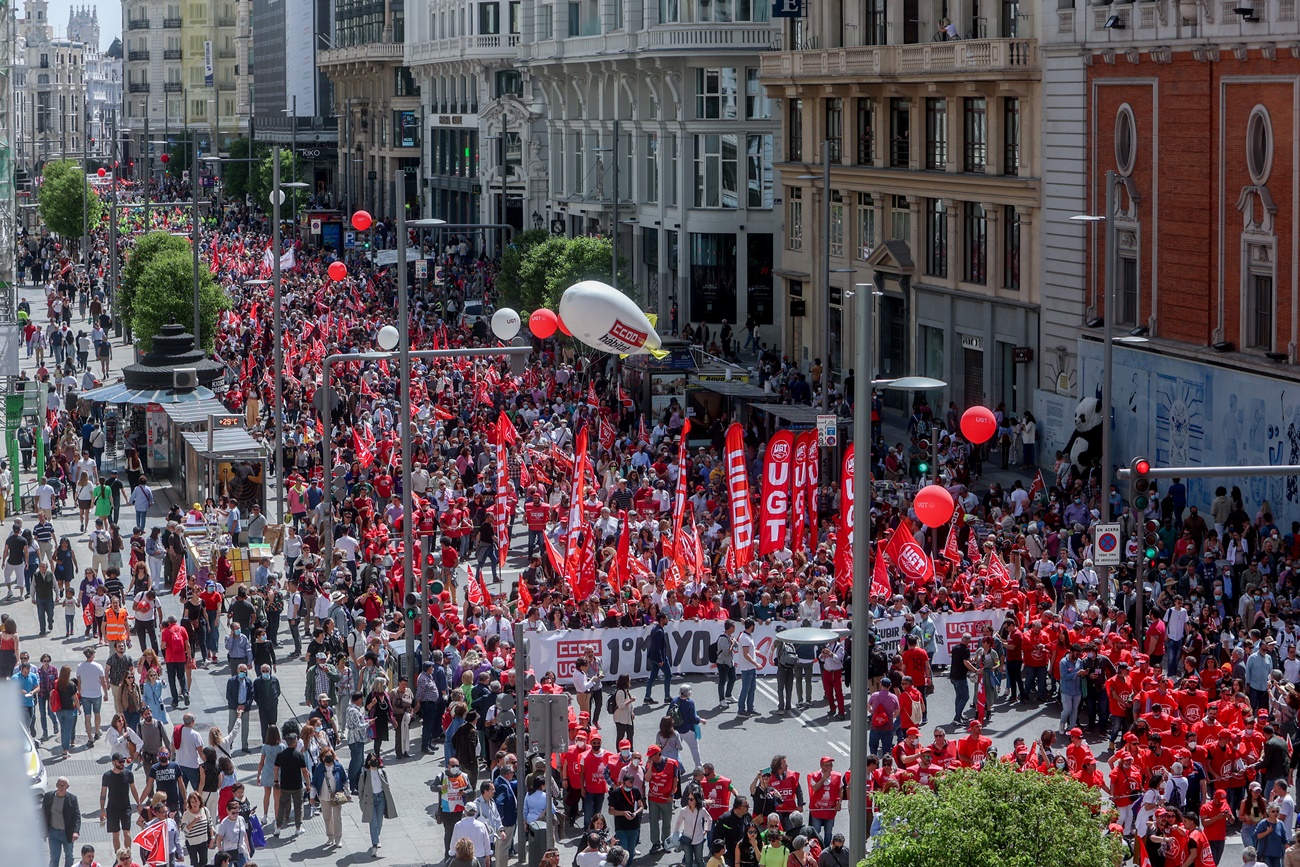 Manifestación del 1 de mayo en Madrid