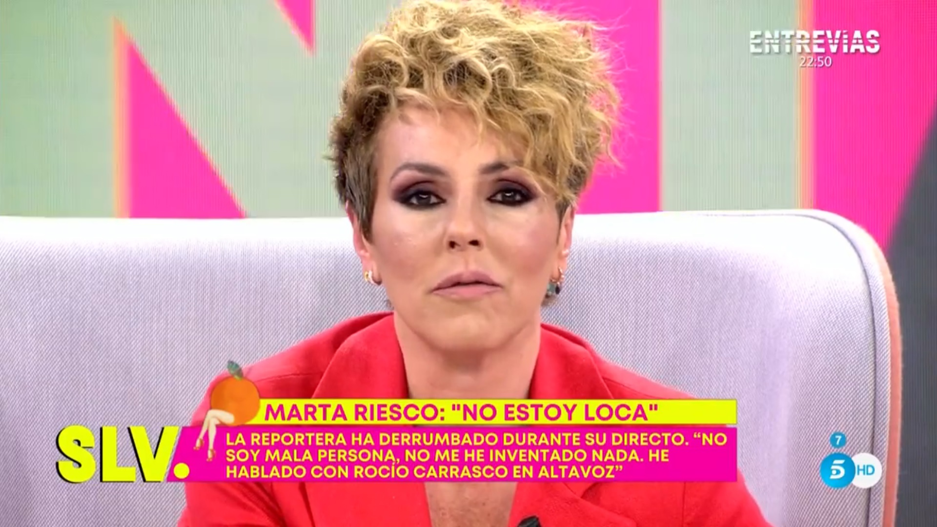 Rocío Carrasco responde a Marta Riesco en 'Sálvame'. Telecinco.