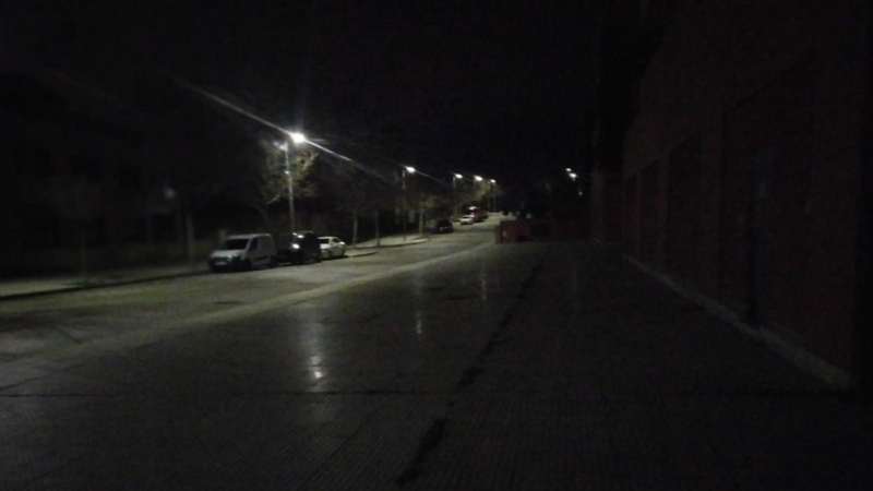 Imagen de la falta de iluminación de una calle de Navalcarnero. Ayuntamiento de Navalcarnero Imagen de la falta de iluminación de una calle de Navalcarnero. Ayuntamiento de Navalcarnero