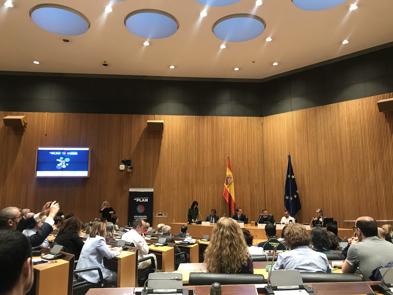 II Jornada de prevención del suicidio en el Congreso. Fuente: El Plural.