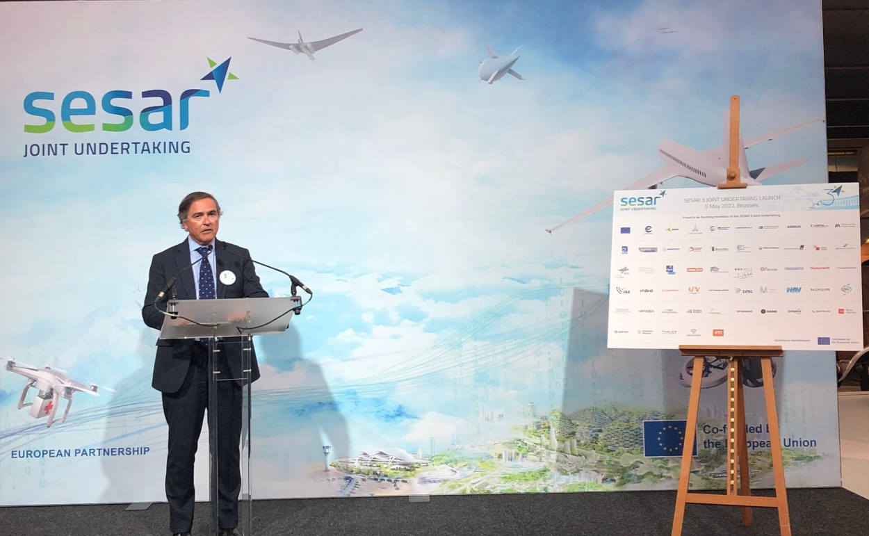 Ignacio Mataix, consejero delegado de Indra, en la presentación de SESAR 3