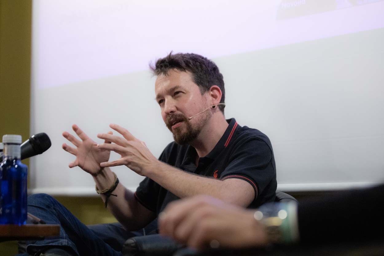 El exvicepresidente del Gobierno Pablo Iglesias, interviene durante la presentación de su libro 'Verdades a la cara. Recuerdos de los años salvajes’.