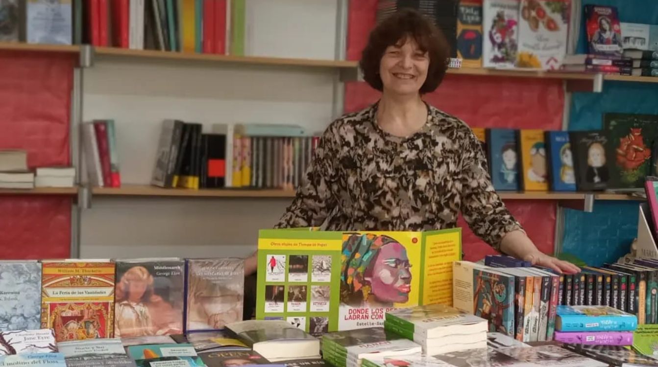 La caseta de la editorial de Tiempo de Papel en la Feria del Libro de Valencia