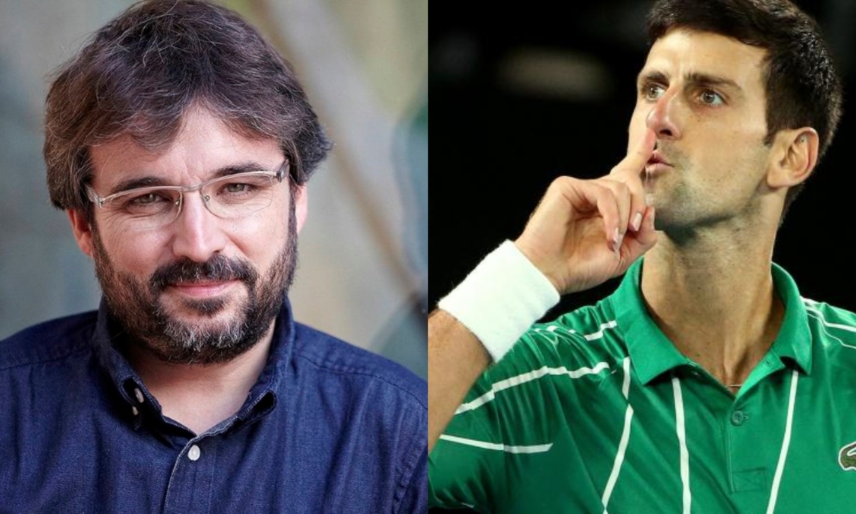 Jordi Èvole y Novak Djokovic. Fuente: elaboración propia.