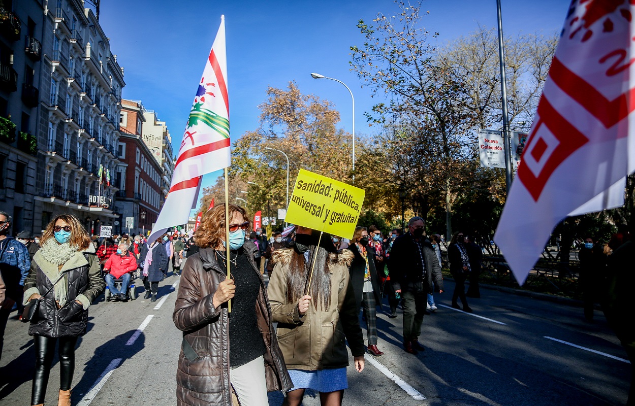 Foto de archivo de una protesta por la Sanidad Pública. EP