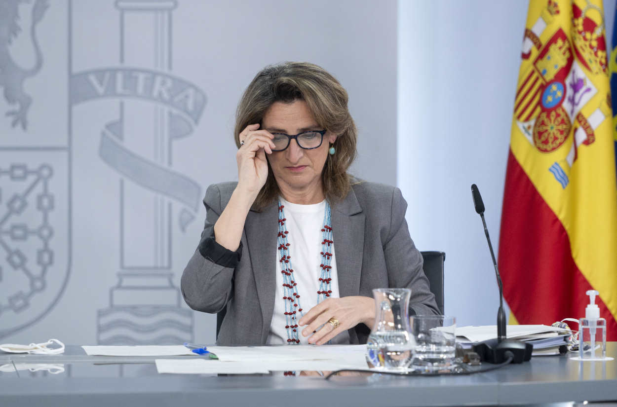 Teresa Ribera en una rueda de prensa posterior al Consejo de Ministros anterior. Europa Press