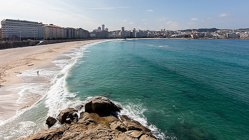 Playa de Riazor. La Coruña