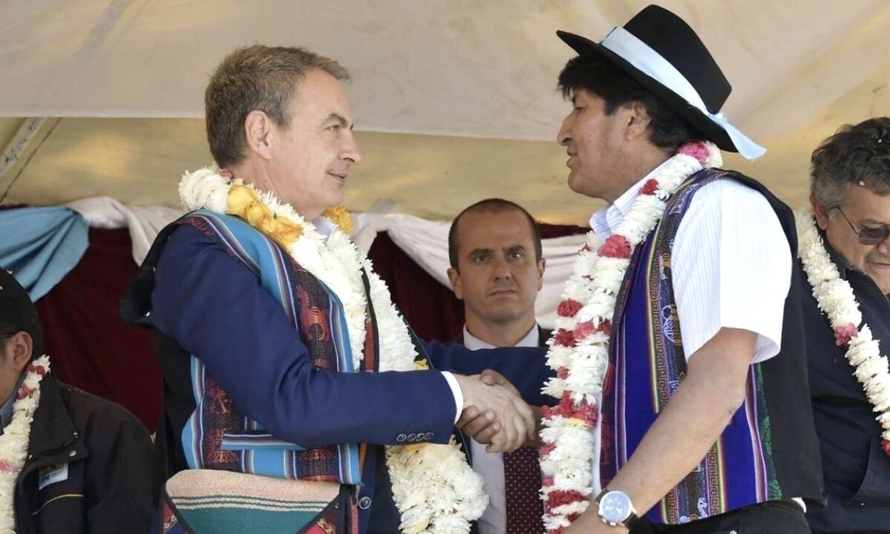 José Luis Rodriguez Zapatero junto a Evo Morales en una imagen de archivo