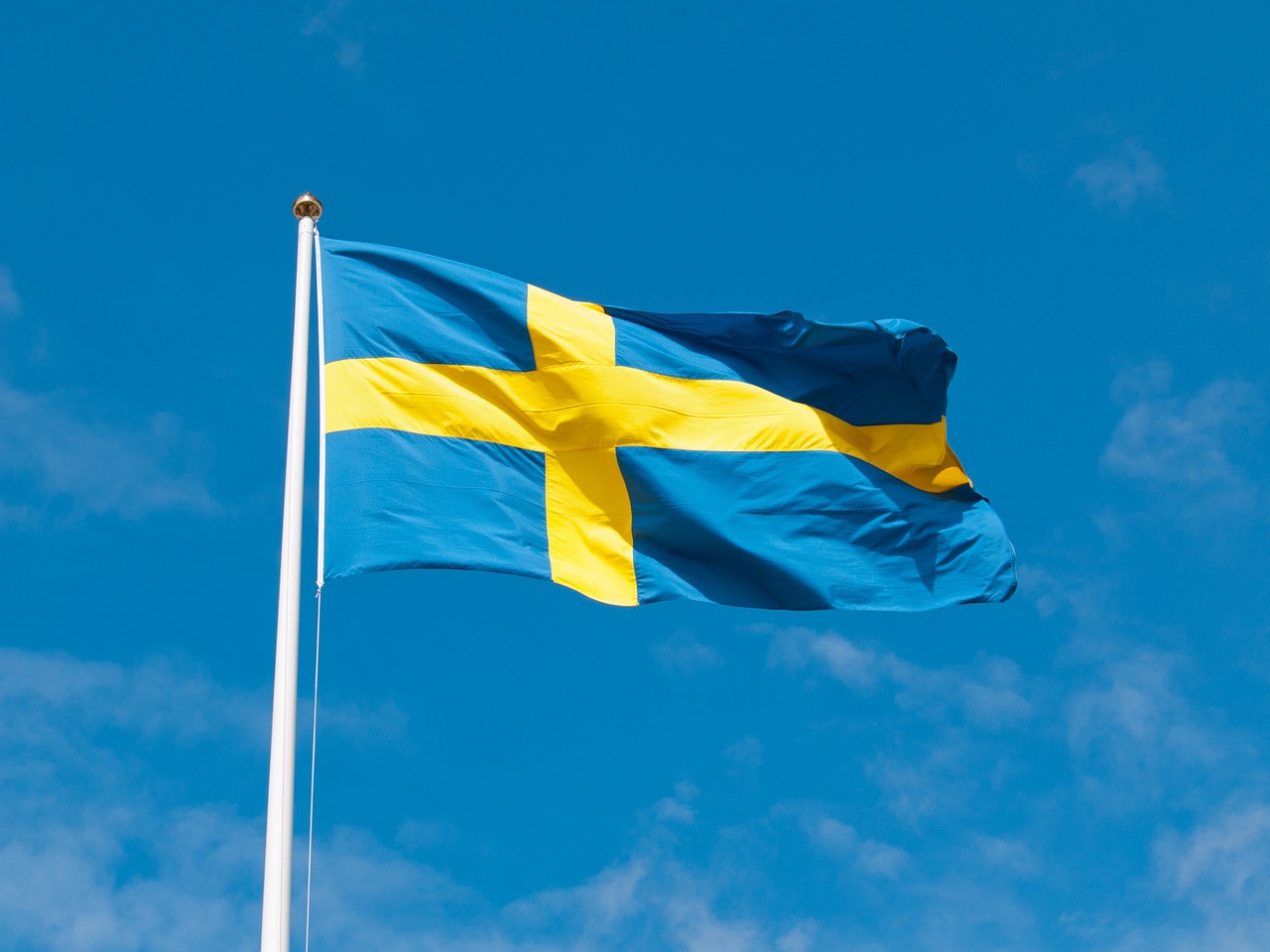 Bandera de Suecia. Fuente: Pixabay.