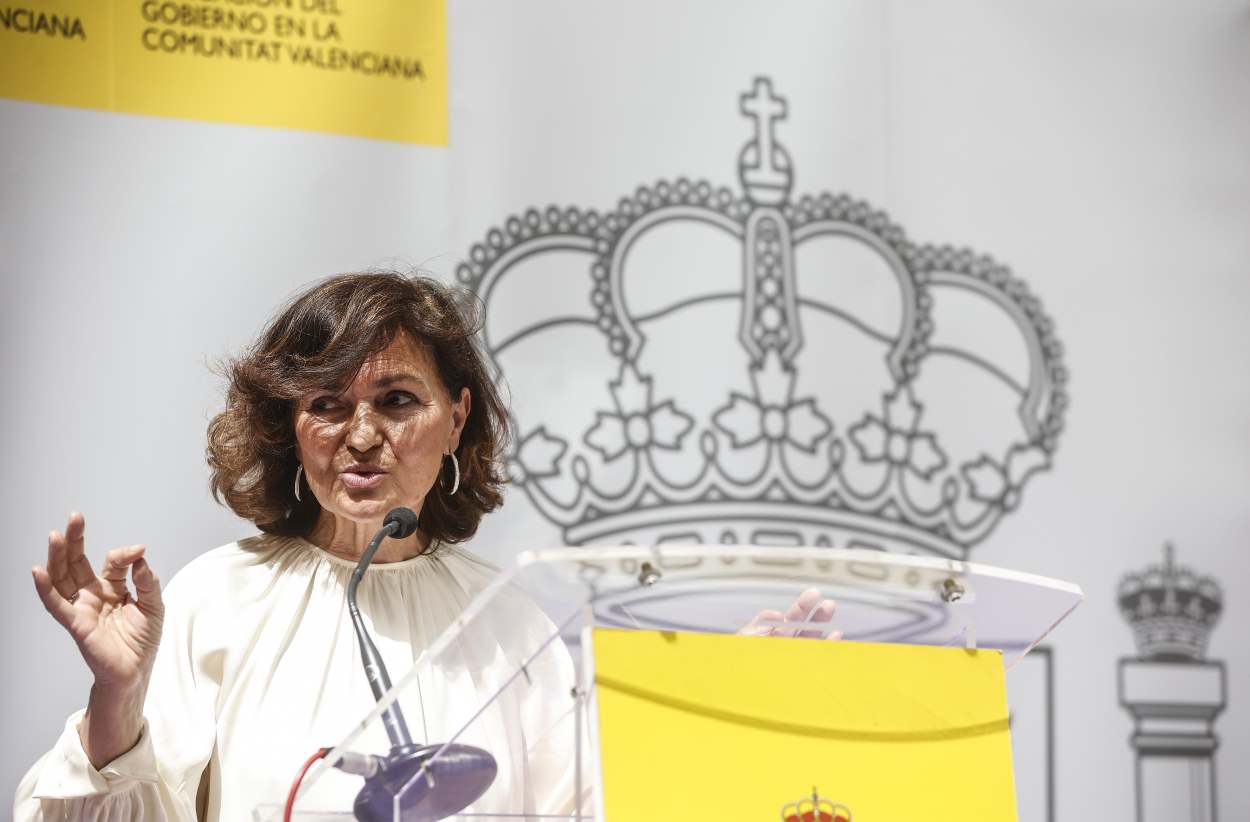 La presidenta de la Comisión de Igualdad del Congreso y ex vicepresidenta del Gobierno Carmen Calvo