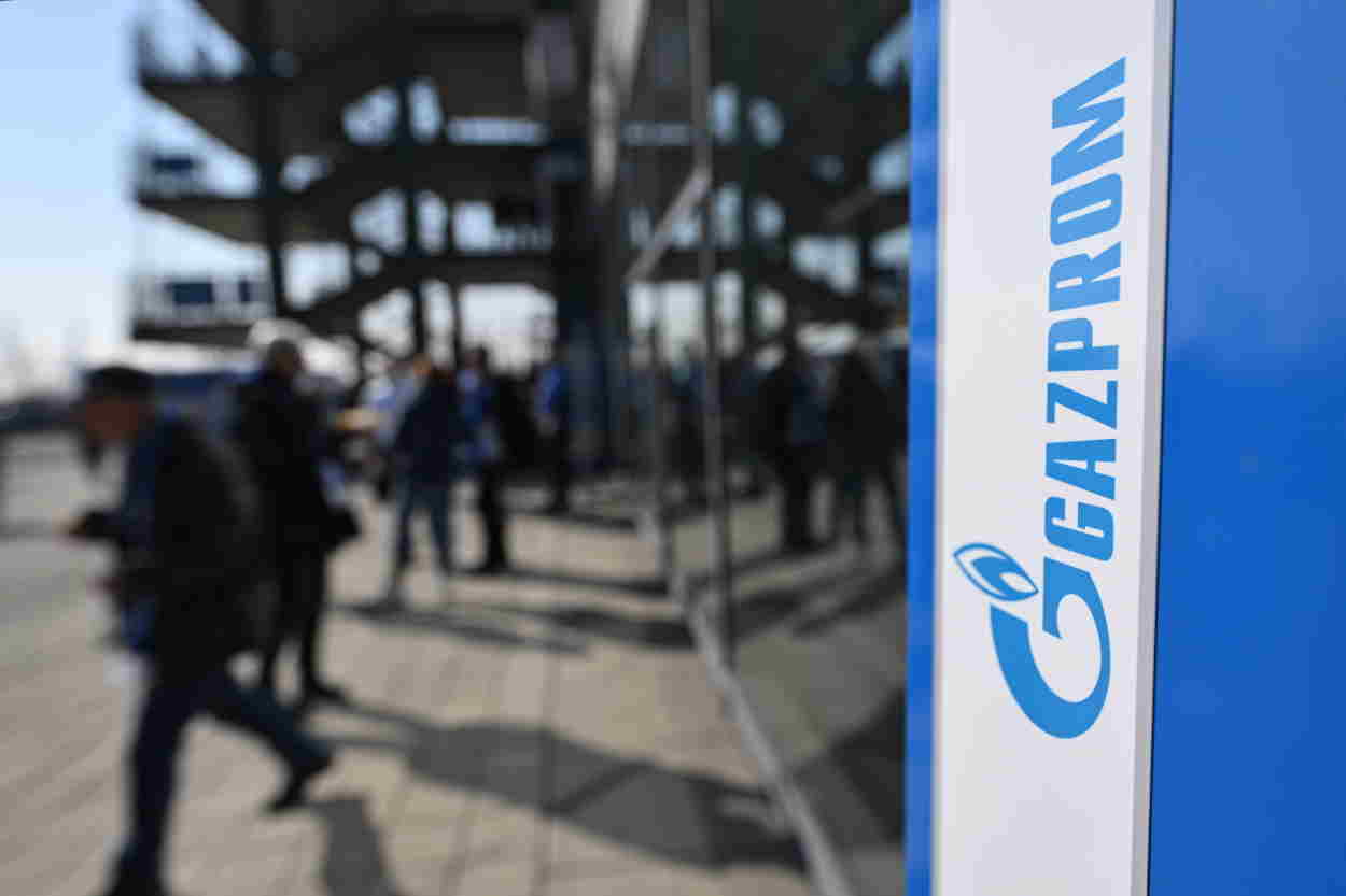 Logotipo de Gazprom, en una imagen de recurso. EP