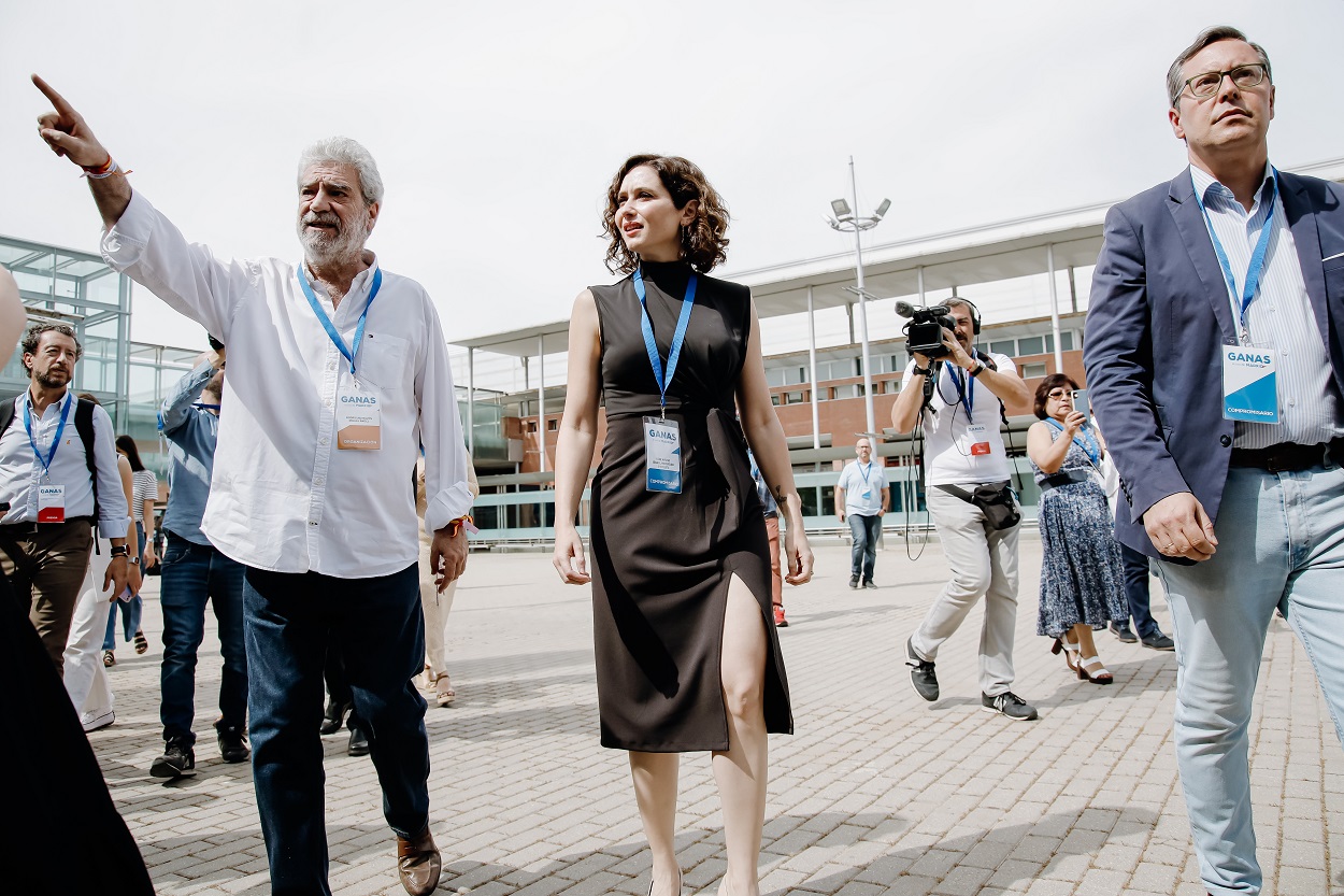 Isabel Díaz Ayuso, a su llegada al Congreso del PP de Madrid. EP