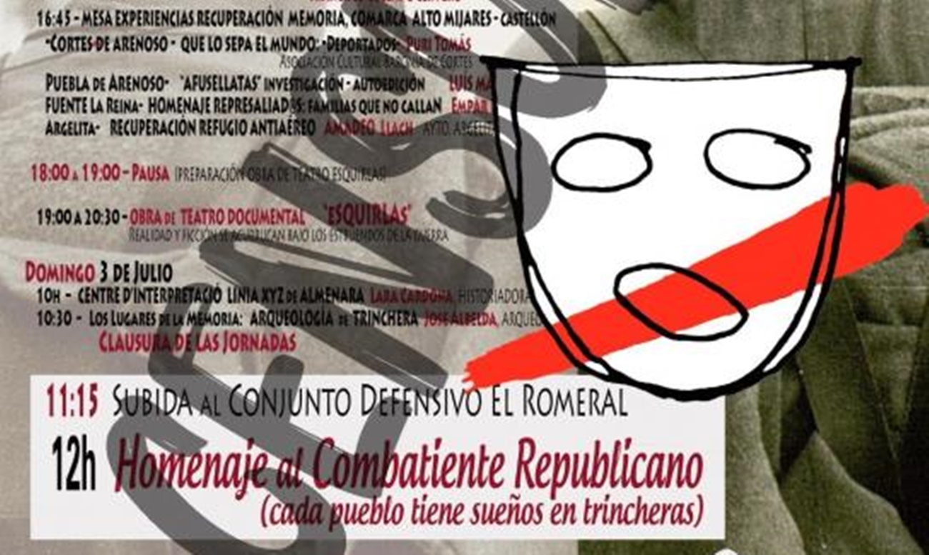 Imagen de parte del cartel de las Jornadas de Memoria Democrática que han sido censuradas en Zucaina
