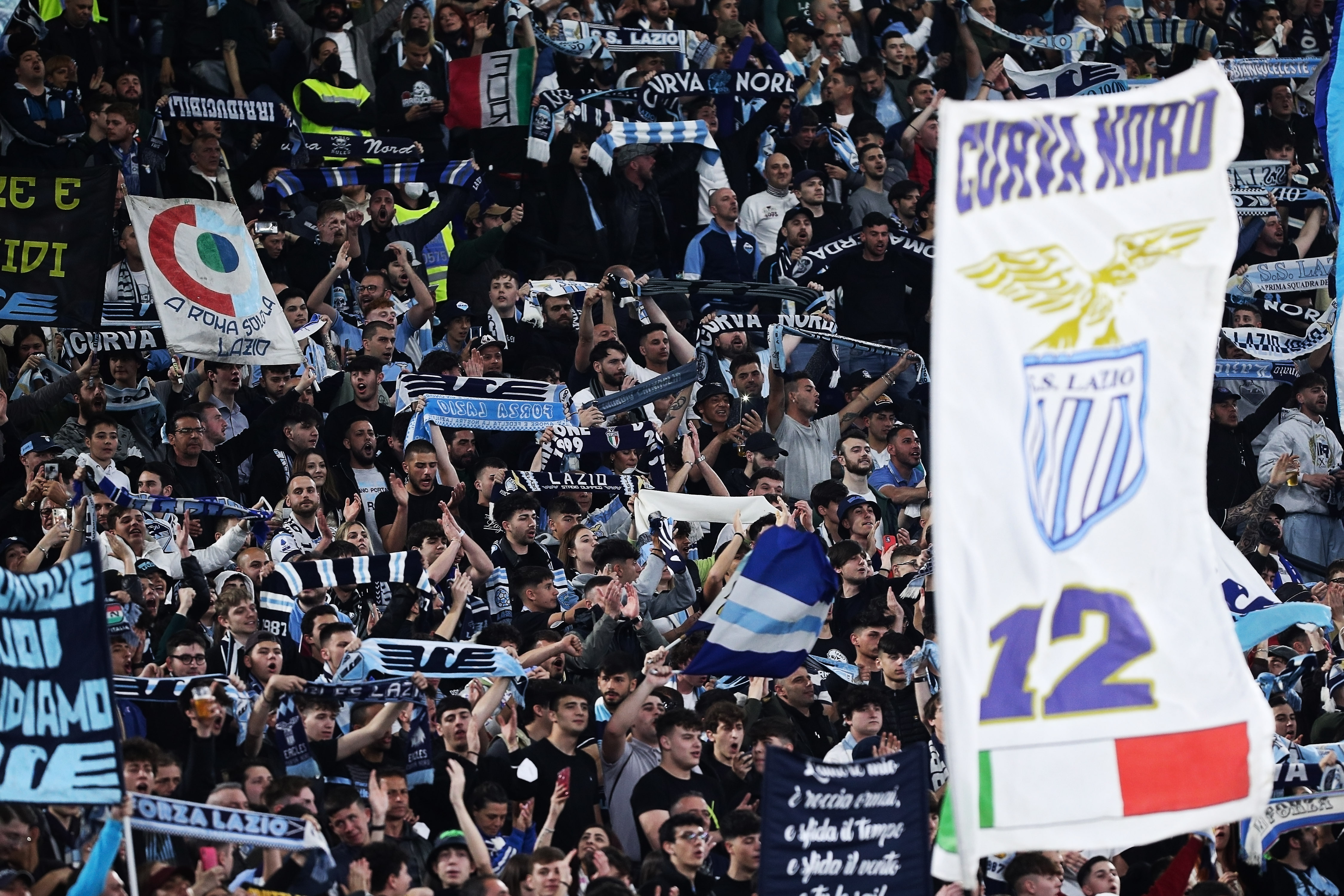Los ultras de la Lazio en una imagen de archivo. EP