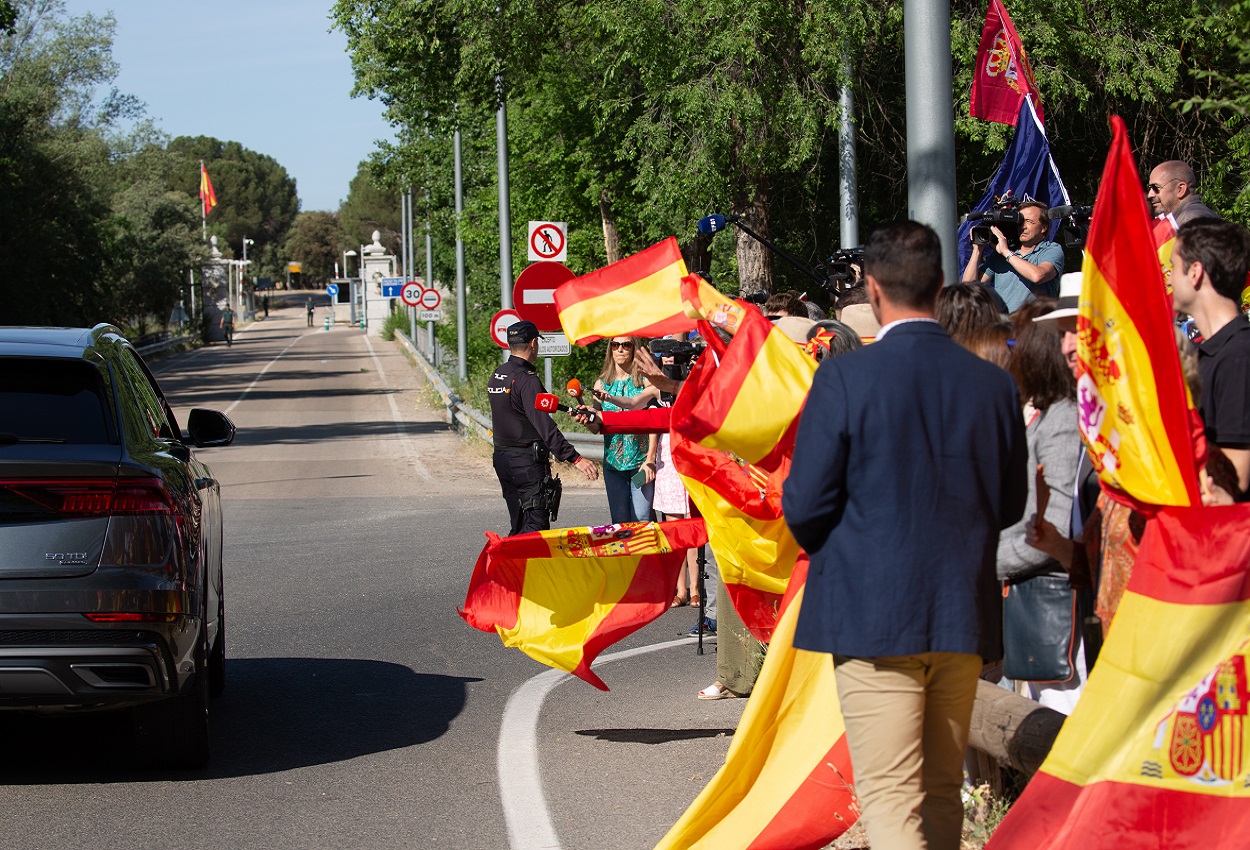 Llegada del emérito a Zarzuela. EP