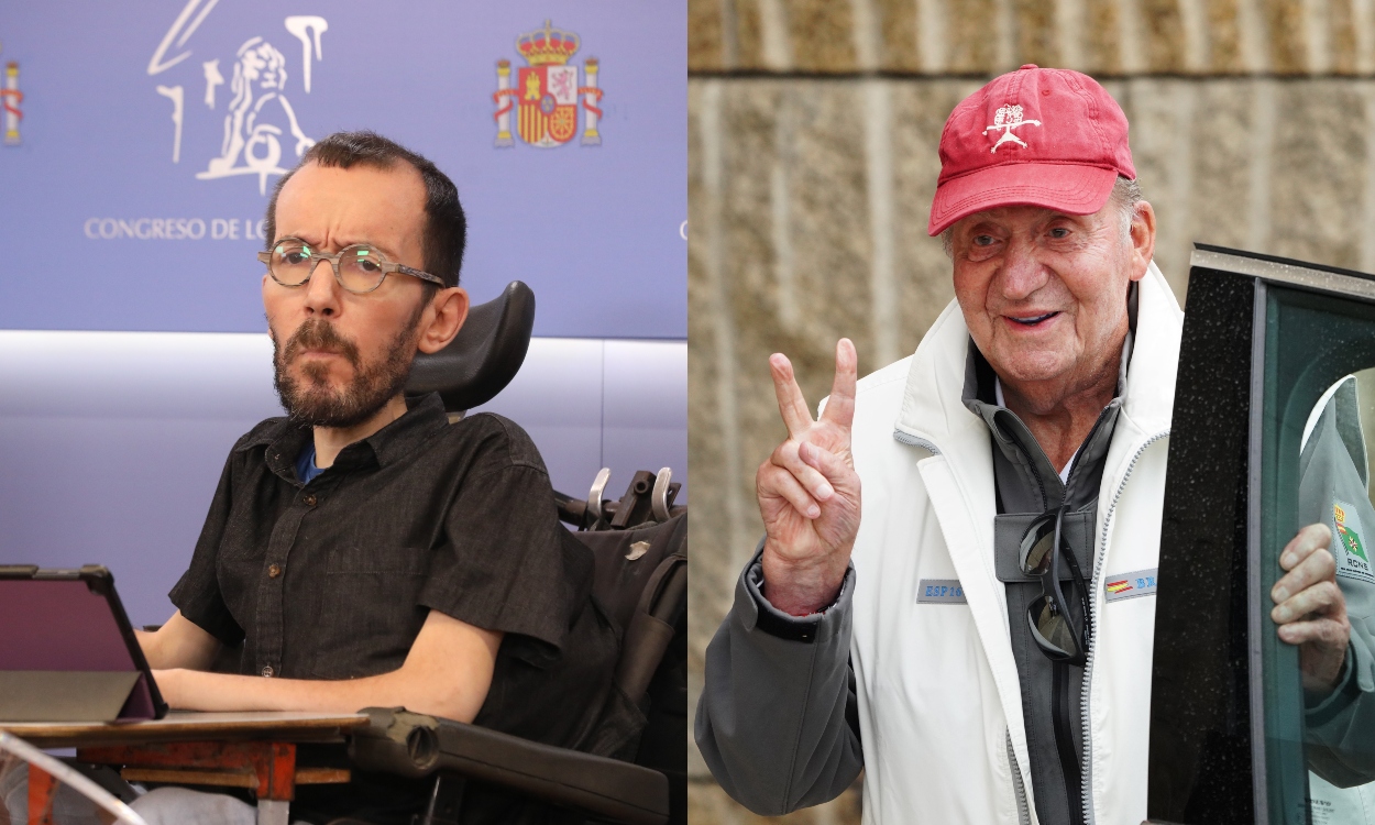 Pablo Echenique (izquierda) y Juan Carlos I. Fuente: elaboración propia / Europa Press.