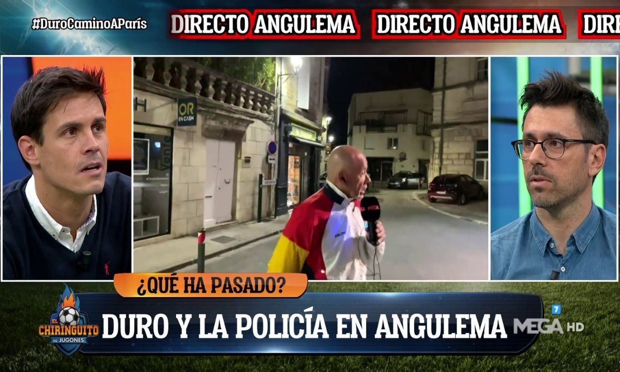 El Chiringuito graba una detención en pleno directo. Atresmedia. 