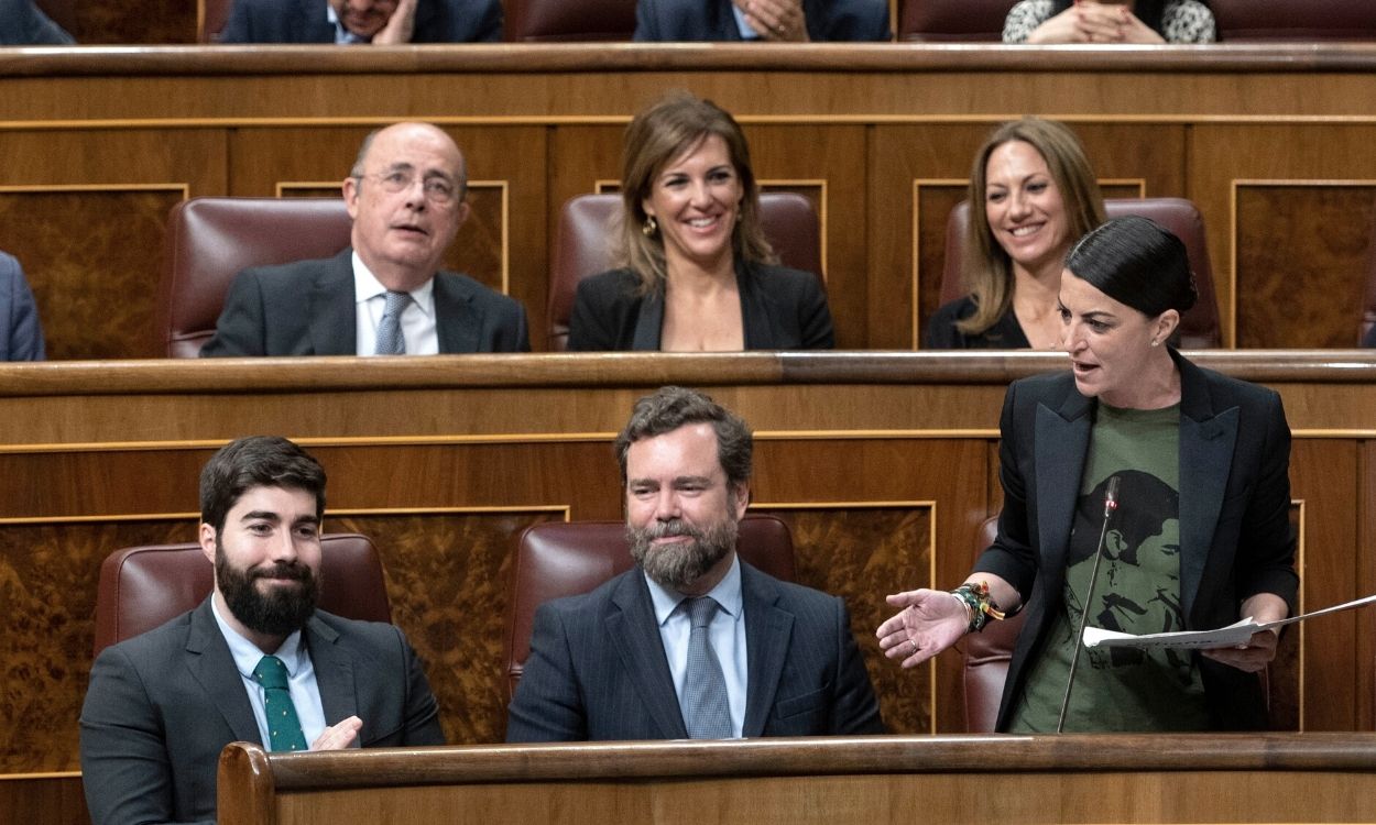 La candidata de Vox a la Presidencia de la Junta de Andalucía, Macarena Olona, en una sesión plenaria en el Congreso de los Diputados, a 25 de mayo de 2022, en Madrid (España). (1)