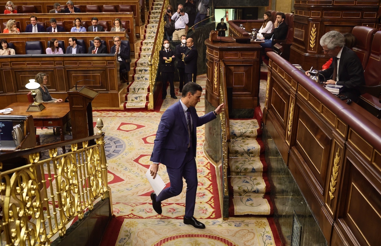 Moncloa dice tener los votos asegurados. En la imagen, el presidente del Gobierno, Pedro Sánchez, en el Congreso de los Diputados