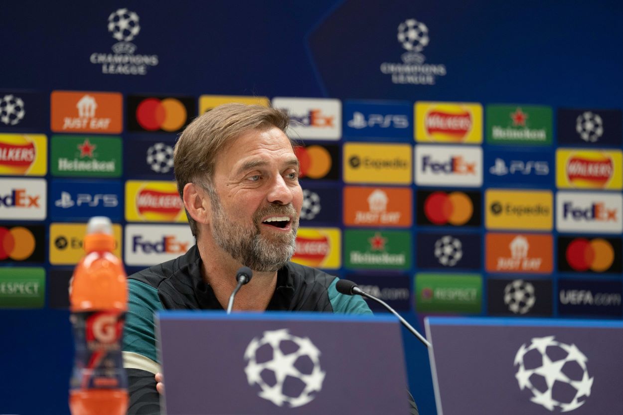 El entrenador del Liverpool Jurgen Klopp durante una rueda de prensa previa a la final. EP.