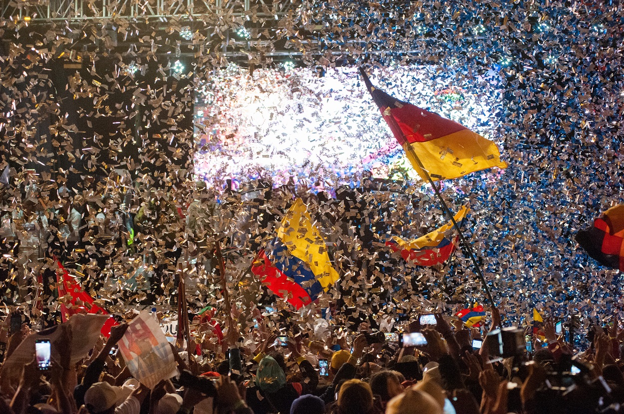 Imagen de recurso del cierre de campaña de Petro. Fuente: Europa Press.