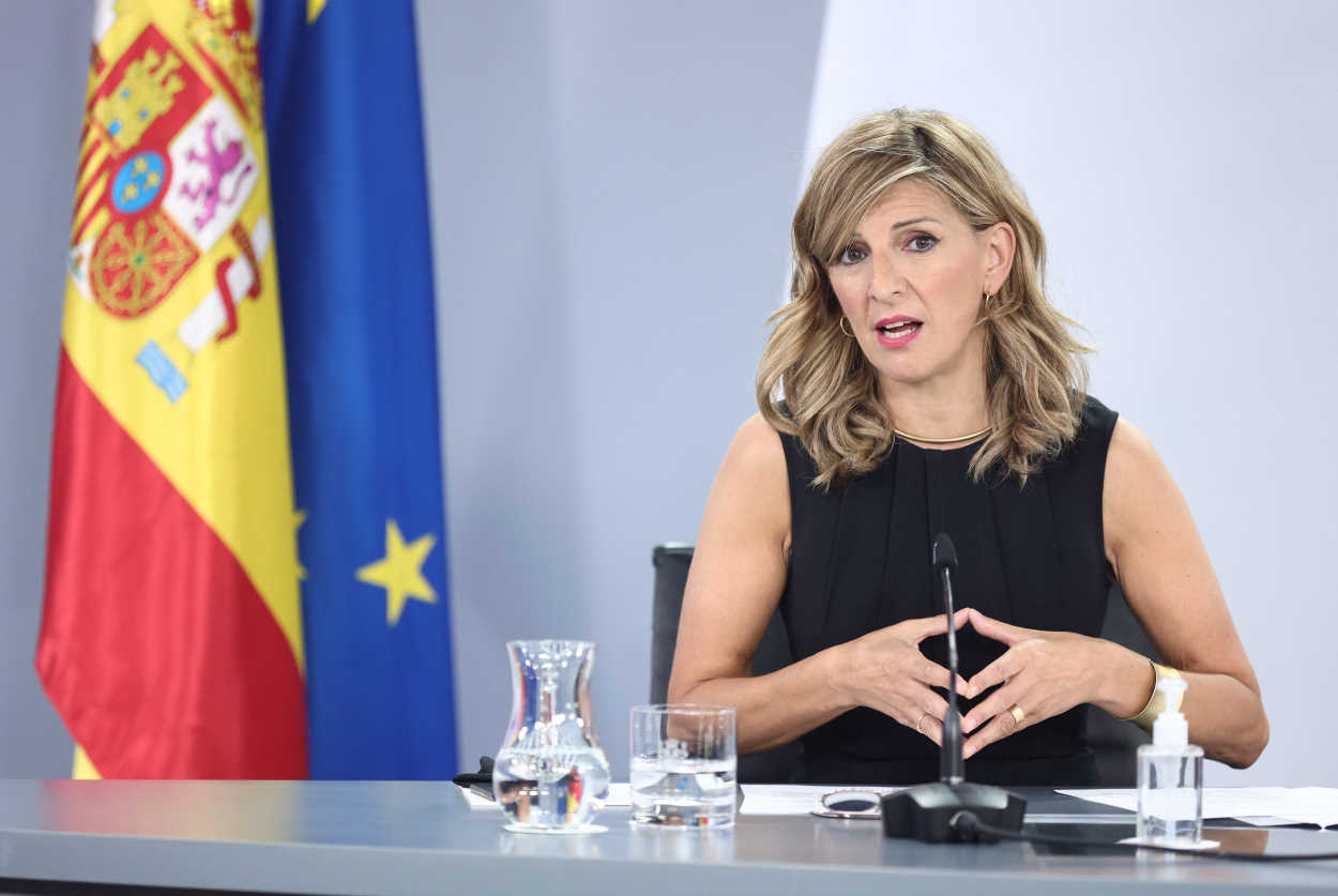 La vicepresidenta segunda y ministra de Trabajo y Economía Social, Yolanda Díaz. Europa Press