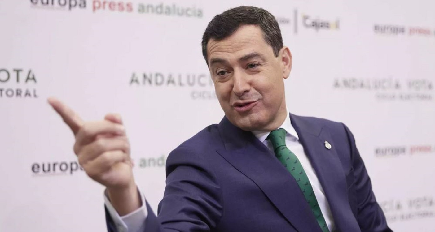 El candidato del PP a la Presidencia de la Junta de Andalucía, Juan Manuel Moreno Bonilla. Fuente: Europa Press.