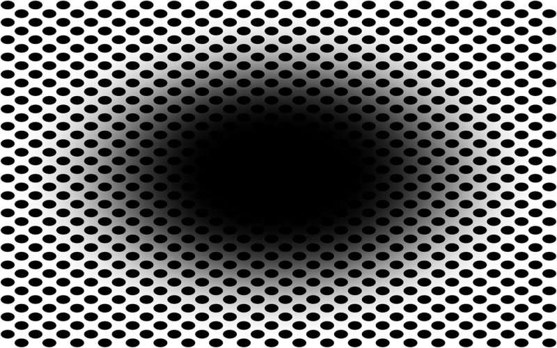 Si ves cómo se expande en agujero negro es solo una ilusión óptica. Imagen de Laeng, Nabil y Kitaoka