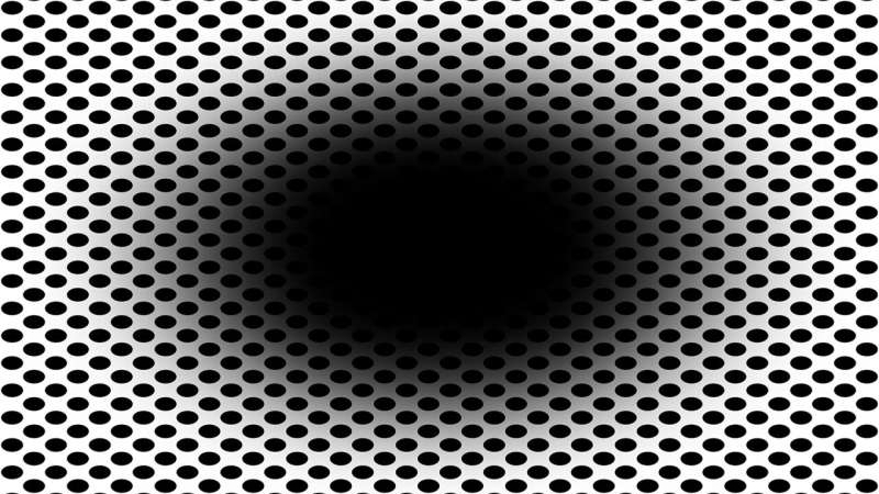 Si ves cómo se expande en agujero negro es solo una ilusión óptica. Imagen de Laeng, Nabil y Kitaoka