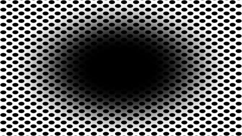 Si ves cómo se expande en agujero negro es solo una ilusión óptica. Imagen de Laeng, Nabil y Kitaoka Si ves cómo se expande en agujero negro es solo una ilusión óptica. Imagen de Laeng, Nabil y Kitaoka