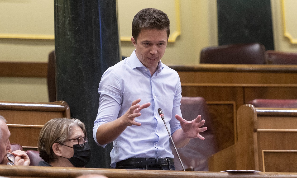 El portavoz de Más País, Íñigo Errejón, en el Congreso. EP