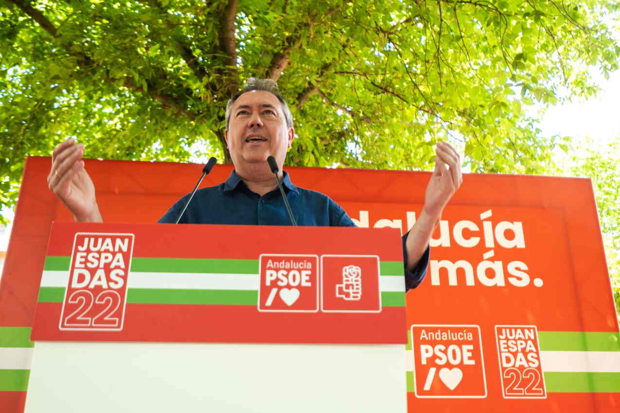 Juan Espadas, candidato del PSOE-A a la presidencia de la Junta, en un acto en Granada