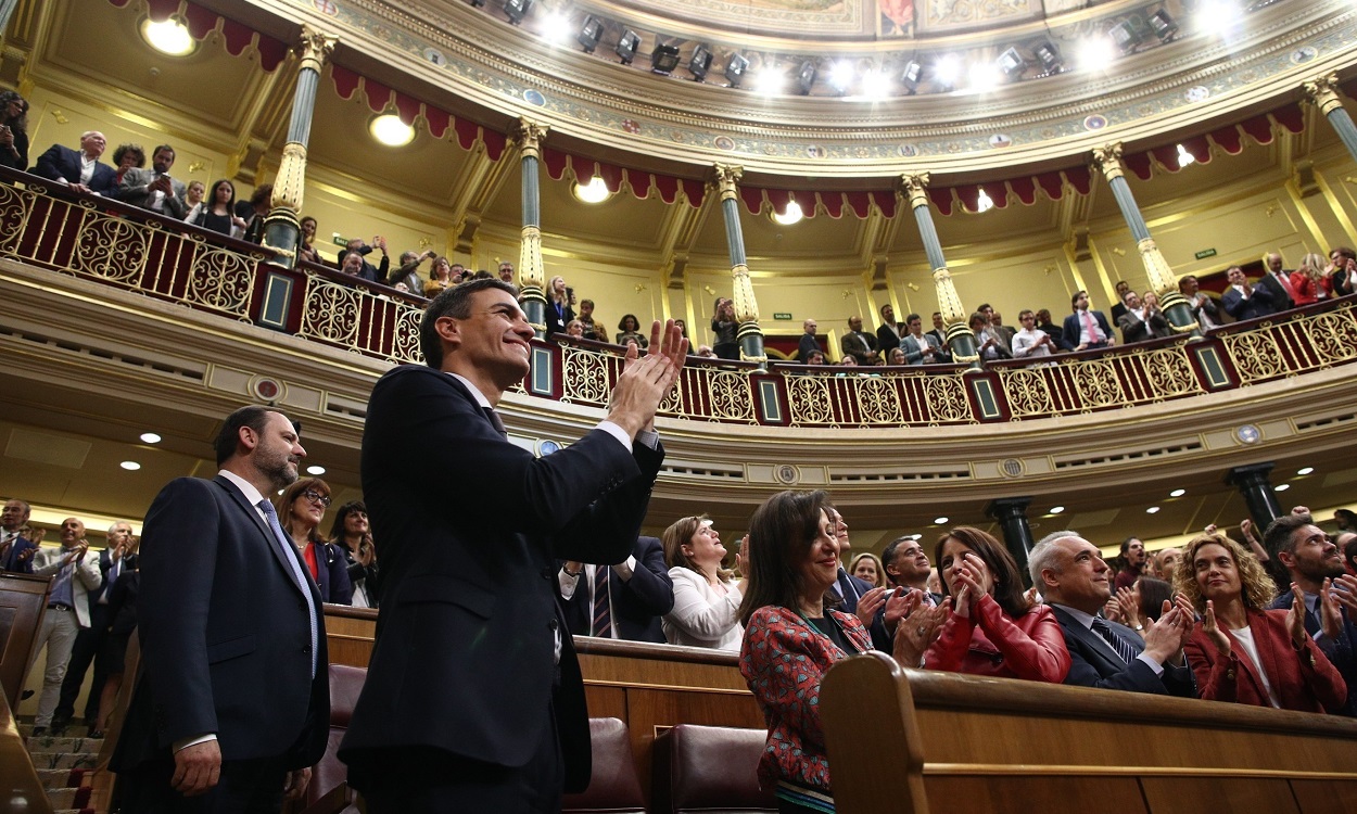 Pedro Sánchez gana la moción de censura a Mariano Rajoy en 2018. EP