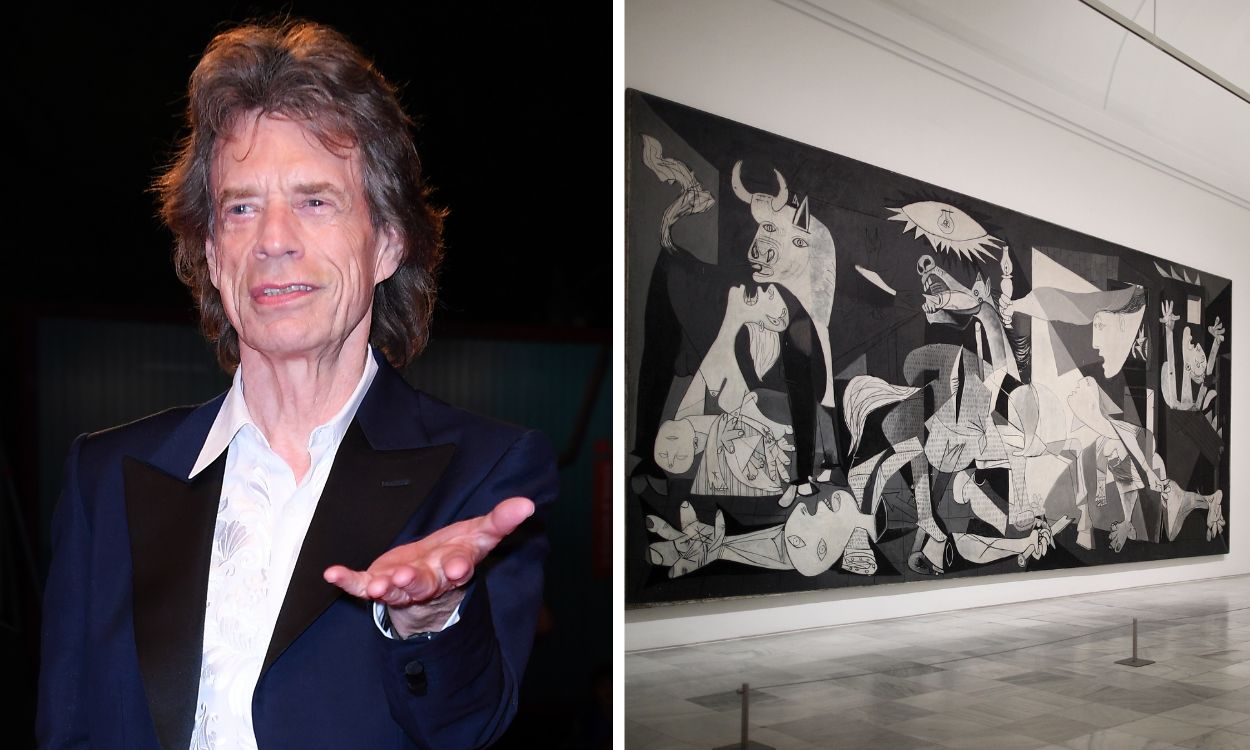 Mick Jagger y el 'Guernica' del Museo Reina Sofía. 