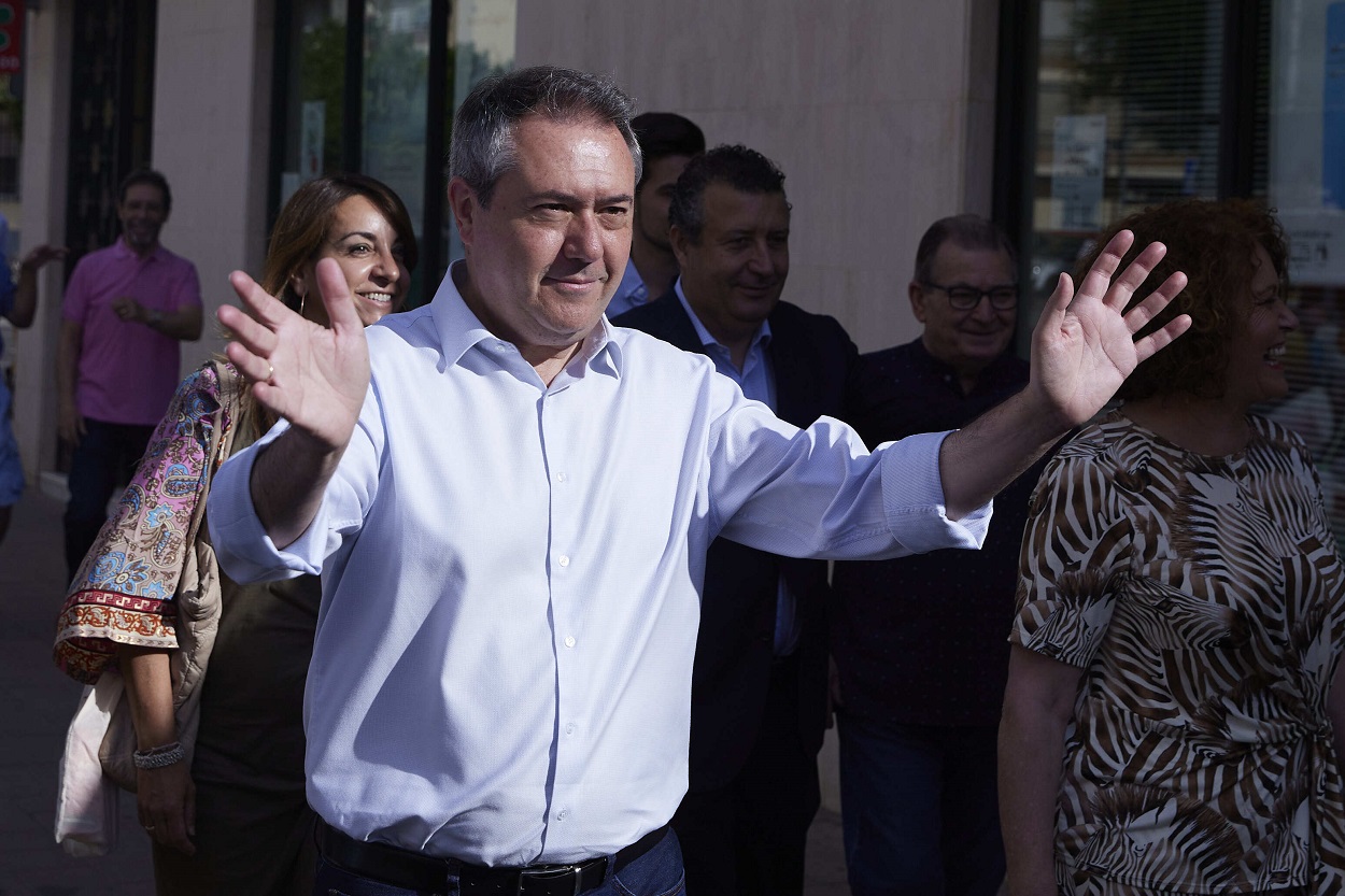 El candidato del PSOE a la presidencia de la Junta de Andalucía, Juan Espadas. Fuente: Europa Press.