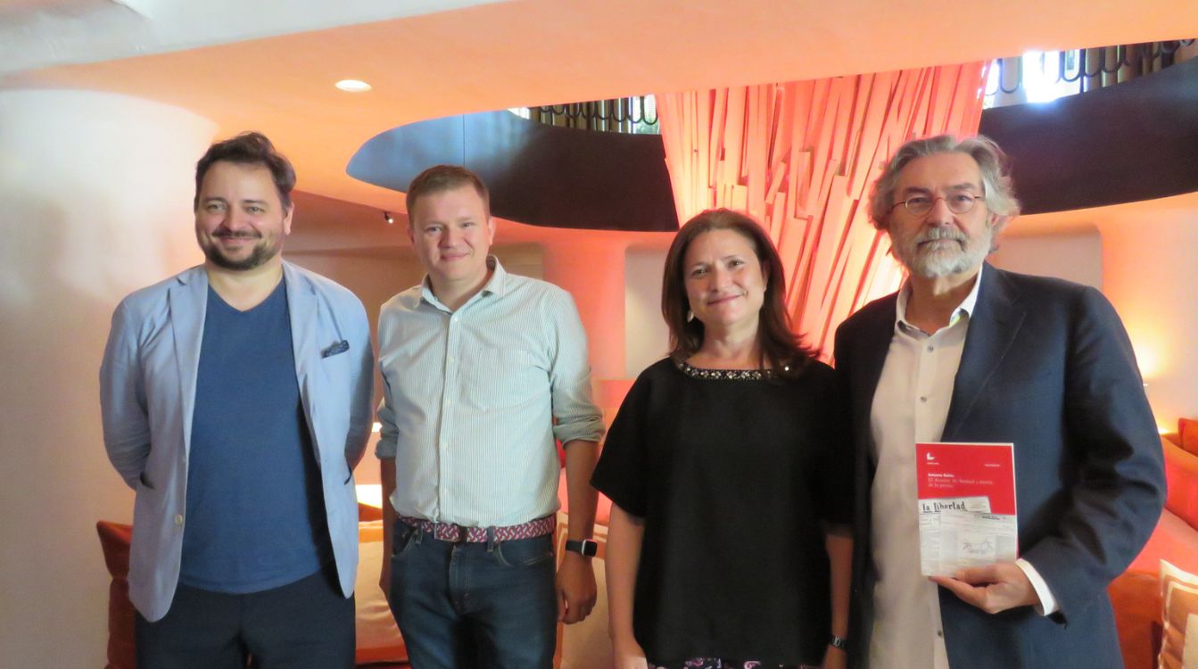 David Felipe Arranz, David Yagüe, Marisu Moreno y Antonio Rubio participaron en el desayuno Commodore sobre periodismo