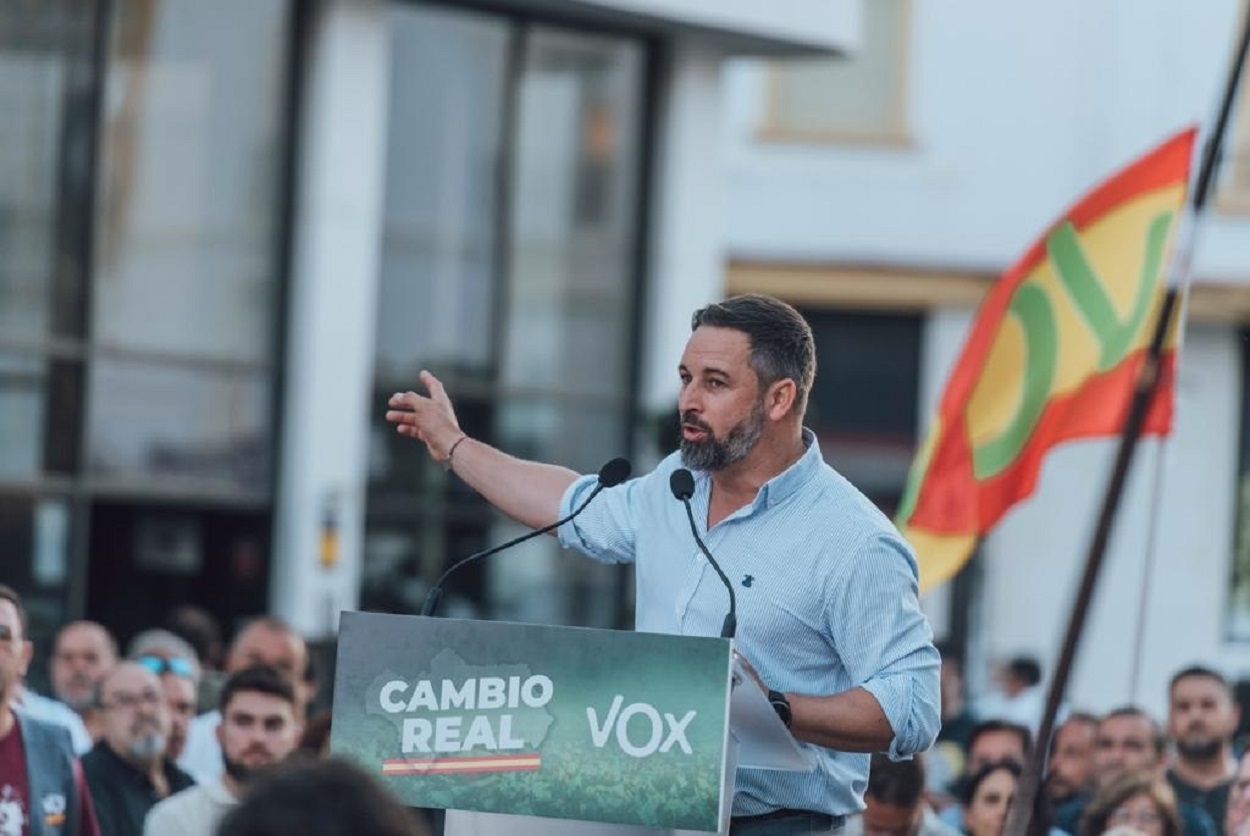 Santiago Abascal en un acto en Jerez. Fuente: Europa Press.