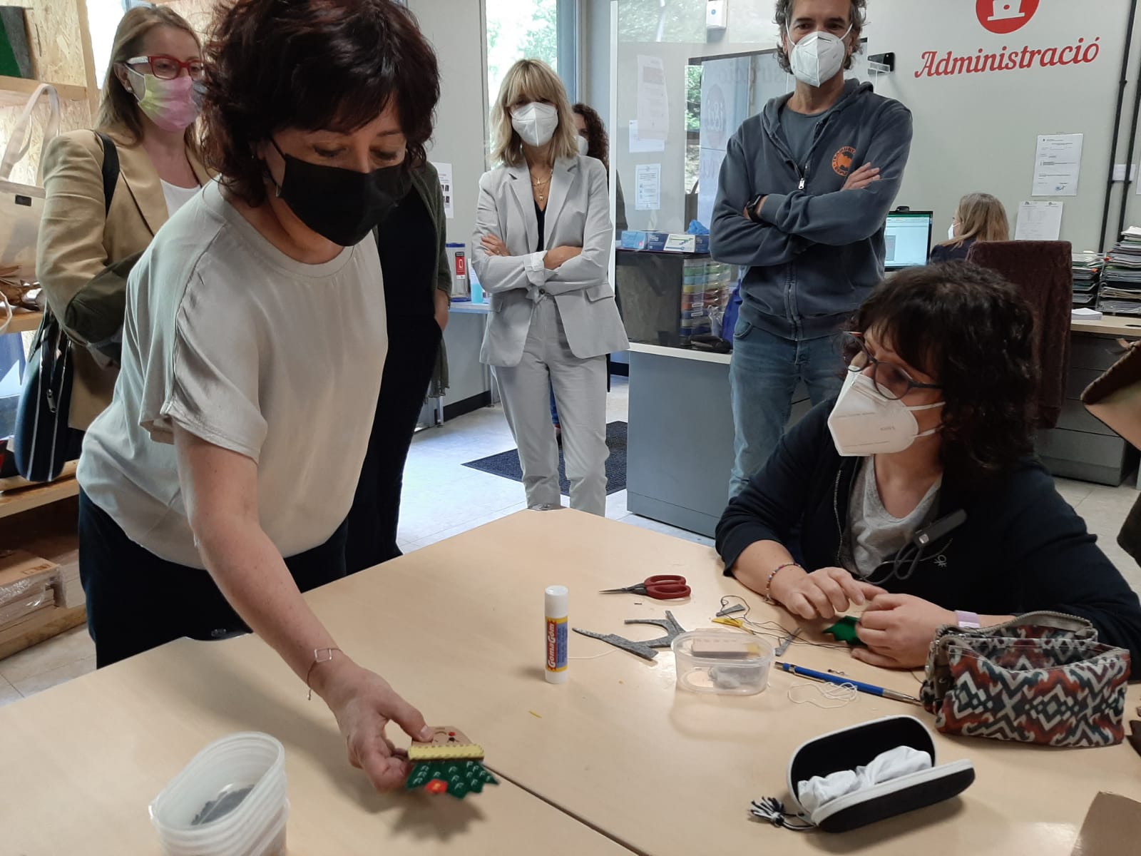 Un momento de la visita. SERVIMEDIA